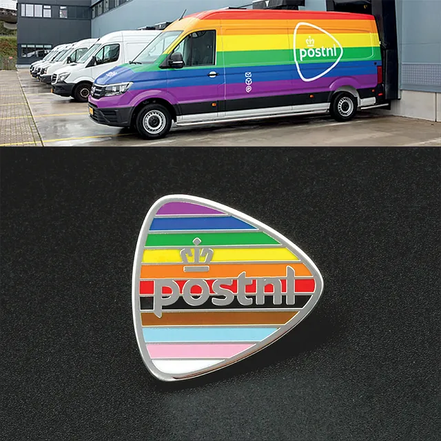 PostNL Pride Pins, PostNL Logo Speld in pride kleuren